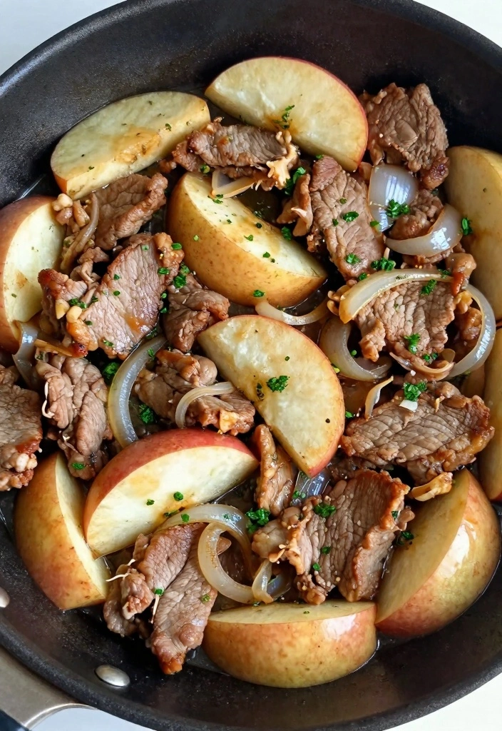 12 Healthy Pork Recipes for Light Satisfying Meals - 7. Pork and Apple Skillet