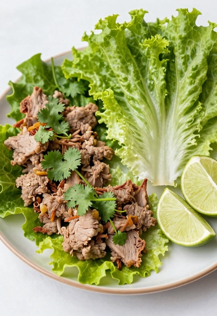 12 Healthy Pork Recipes for Light Satisfying Meals - 9. Thai Pork Lettuce Cups