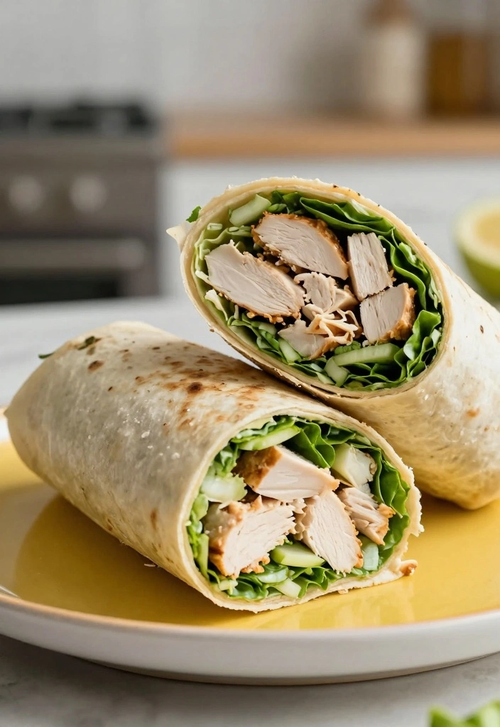 12 Leftover Chicken Recipes for Easy Second Day Meals - 12. Chicken Caesar Wraps