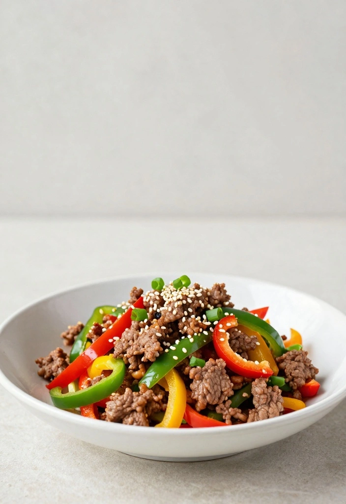 12 Minced Beef Recipes for Quick Flavorful Dinners - 3. Spicy Beef and Bell Pepper Stir-Fry