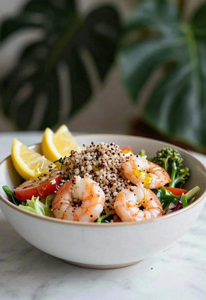 9 Red Argentine Shrimp Recipes for Sweet Tender Meals - 3. Shrimp and Quinoa Salad