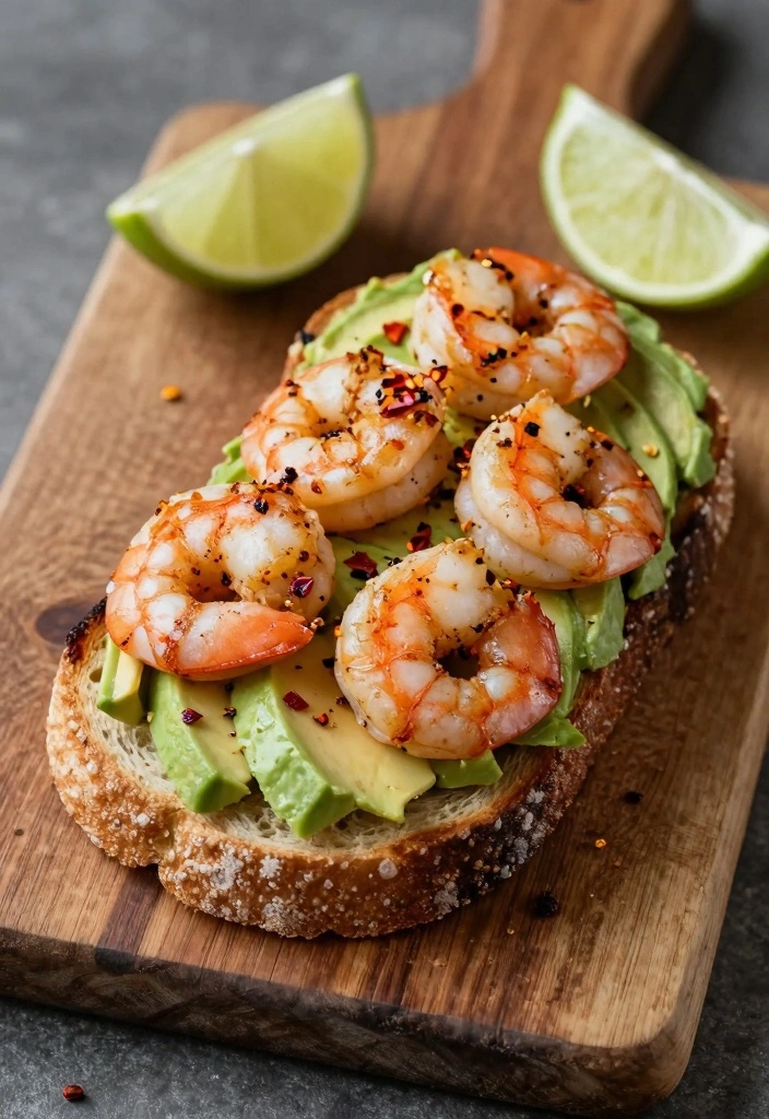9 Red Argentine Shrimp Recipes for Sweet Tender Meals - 9. Shrimp and Avocado Toast