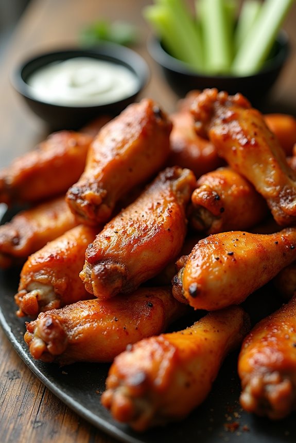 about 6 8 wings per person