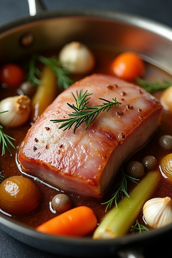 aromatics amplify braised jowl richness