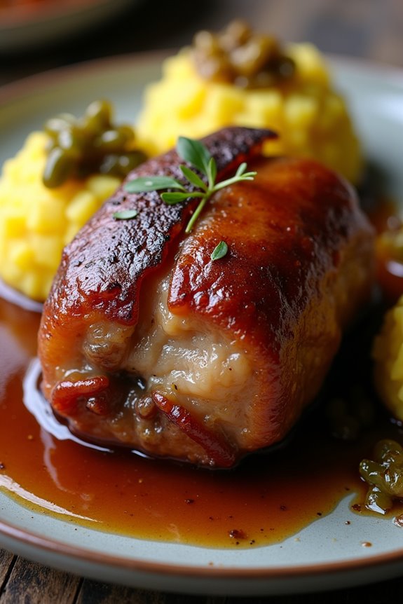 braised trotters with balanced sides