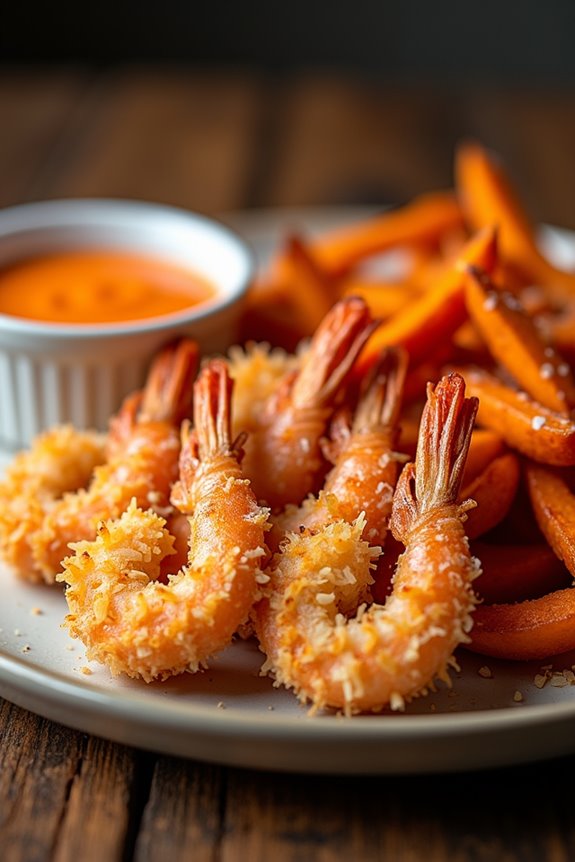 3 Best Side Dishes to Serve With Coconut Shrimp 3 crispy coconut sugar sweet potato fries