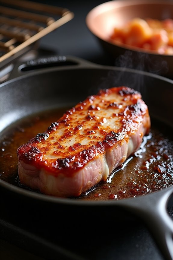 crispy finish from braise