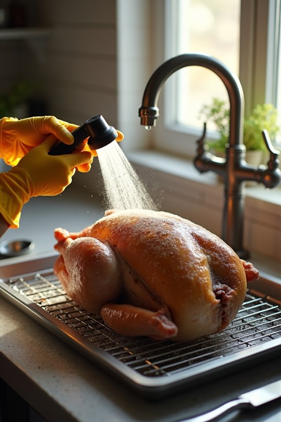 dry brined turkey skip rinse pat dry