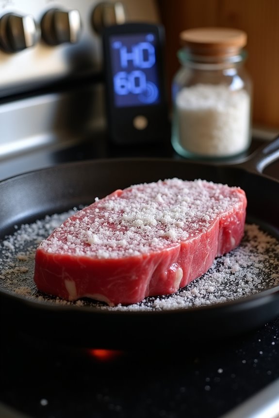 frozen steak cooks more evenly