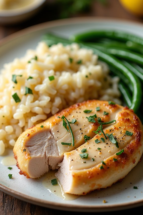 herbed rice pilaf complements chicken