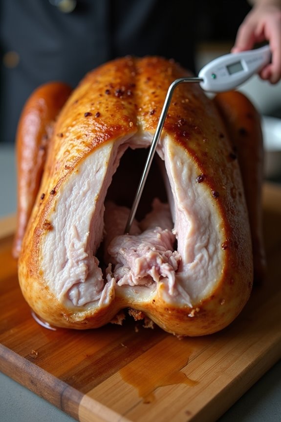 Where Do You Stick a Thermometer in a Turkey for Accurate Readings 11 horizontal neck cavity thermometer placement