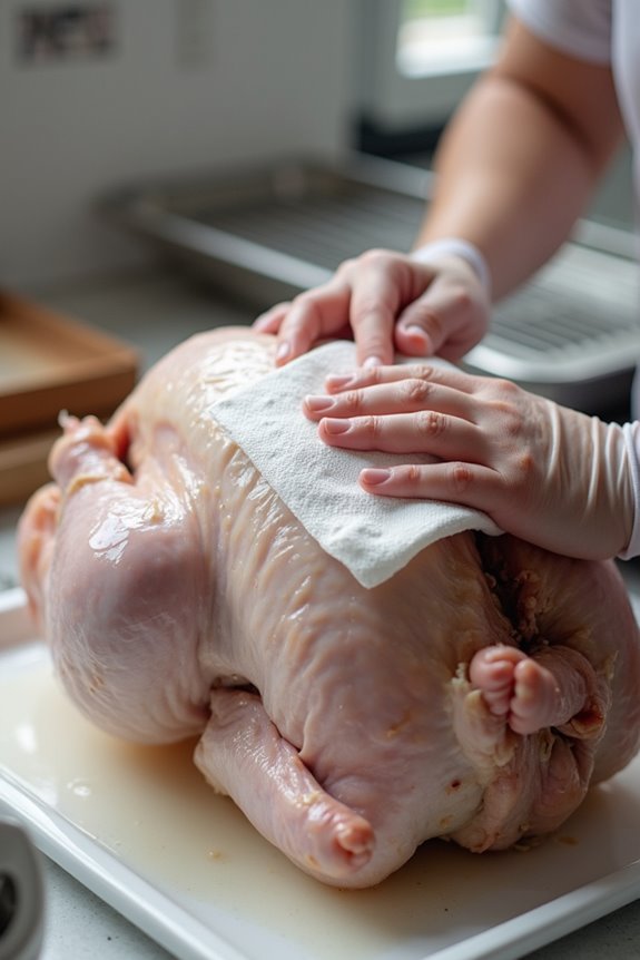 pat turkey dry thoroughly first