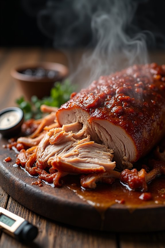 pork doneness thermometer rest shred