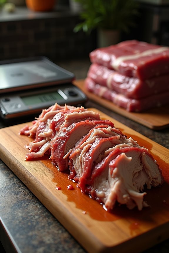 raw to cooked meat shrinkage calculation