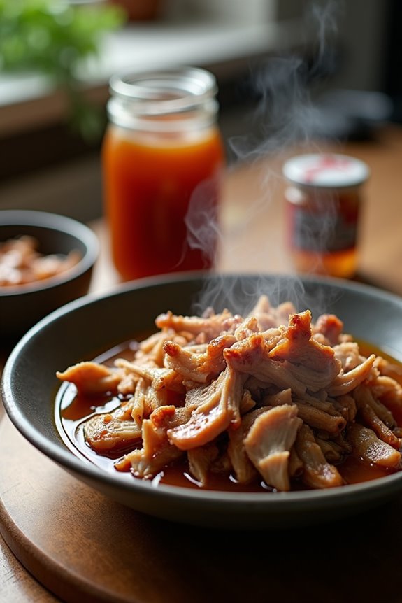 restore moisture with broth during reheating