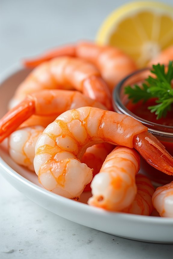 shrimp drives calories garnish minimal