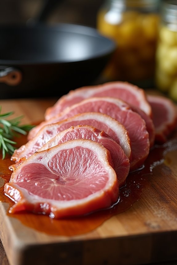 sliced jowl po man s bacon